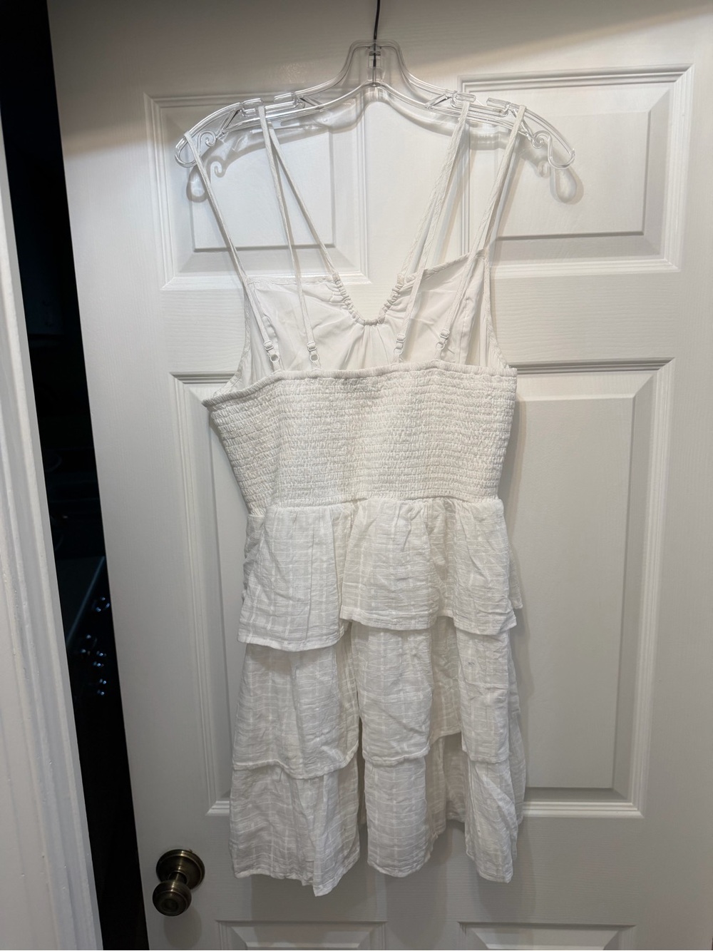 American Eagle White Smocked Gauze Cami Dress - Picture 3 of 4